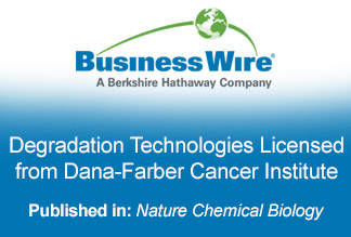 Publication on Degradation Technologies Licensed from Dana-Farber Cancer Institute